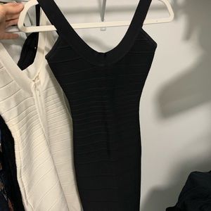 Herve Lleger U-neck Mini Bandage Dress